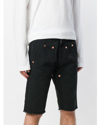 Мужские черные джинсовые шорты от Paura