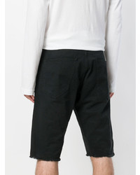 Мужские черные джинсовые шорты от Paura