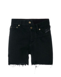Женские черные джинсовые шорты от Saint Laurent
