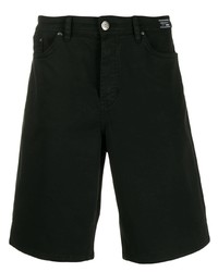 Мужские черные джинсовые шорты от VERSACE JEANS COUTURE