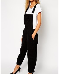 Черные джинсовые штаны-комбинезон от Asos