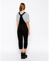 Черные джинсовые штаны-комбинезон от Asos