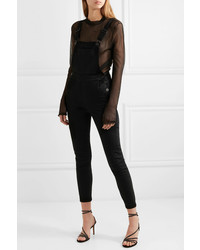 Черные джинсовые штаны-комбинезон от 3x1