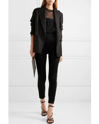 Черные джинсовые штаны-комбинезон от 3x1