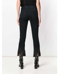 Женские черные джинсы c бахромой от Frame Denim