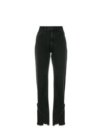 Женские черные джинсы c бахромой от Ssheena