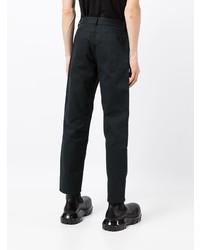 Мужские черные джинсы в стиле пэчворк от Zilver