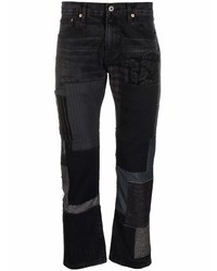Мужские черные джинсы в стиле пэчворк от Junya Watanabe MAN