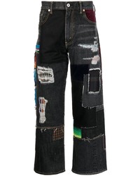 Мужские черные джинсы в стиле пэчворк от Junya Watanabe MAN