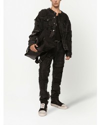 Мужские черные джинсы в стиле пэчворк от Dolce & Gabbana