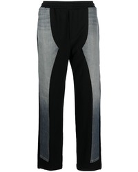 Мужские черные джинсы в стиле пэчворк от Per Götesson