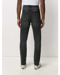 Мужские черные джинсы в стиле пэчворк от VAL KRISTOPHE