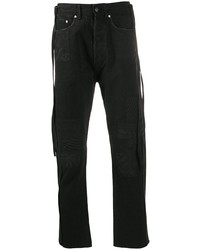 Мужские черные джинсы в стиле пэчворк от Vyner Articles