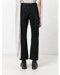Черные джинсы-клеш от MM6 MAISON MARGIELA