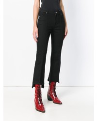 Черные джинсы-клеш от Alexander McQueen