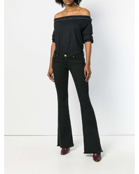 Черные джинсы-клеш