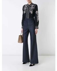 Черные джинсы-клеш от Vilshenko