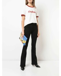 Черные джинсы-клеш от Veronica Beard