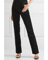 Черные джинсы-клеш от Saint Laurent