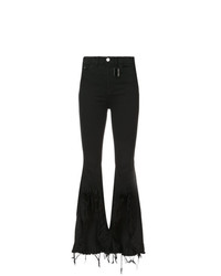 Черные джинсы-клеш от Thomas Wylde