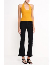 Черные джинсы-клеш от Topshop