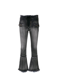 Черные джинсы-клеш от Unravel Project