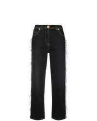 Черные джинсы-клеш от Versace