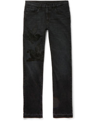 Черные джинсы с вышивкой