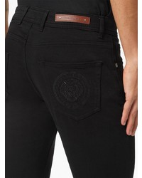 Мужские черные джинсы с вышивкой от Billionaire