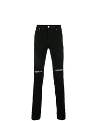 Мужские черные джинсы с вышивкой от RtA