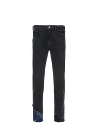 Мужские черные джинсы с "огурцами" от 424