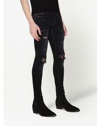 Мужские черные джинсы с "огурцами" от Amiri