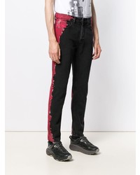Мужские черные джинсы с принтом тай-дай от Marcelo Burlon County of Milan