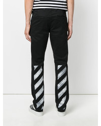 Мужские черные джинсы с принтом от Off-White