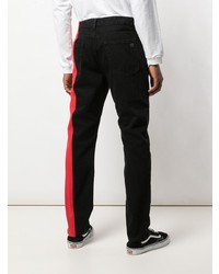 Мужские черные джинсы с принтом от Palm Angels