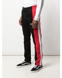 Мужские черные джинсы с принтом от Palm Angels