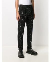 Мужские черные джинсы с принтом от Palm Angels