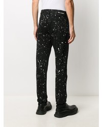 Мужские черные джинсы с принтом от Palm Angels