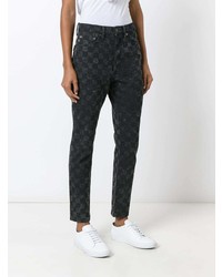 Женские черные джинсы с принтом от Marc Jacobs