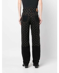 Мужские черные джинсы с принтом от Marine Serre