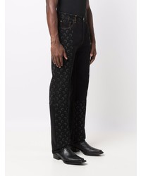 Мужские черные джинсы с принтом от Marine Serre