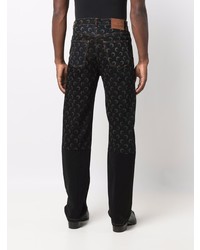 Мужские черные джинсы с принтом от Marine Serre