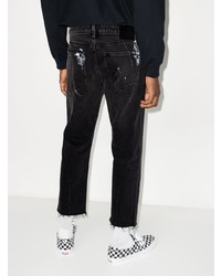 Мужские черные джинсы с принтом от Neuw