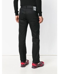 Мужские черные джинсы с принтом от Raf Simons