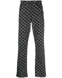Мужские черные джинсы с принтом от Karl Lagerfeld