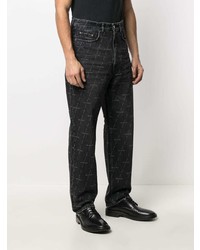 Мужские черные джинсы с принтом от Balenciaga