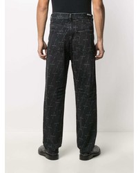 Мужские черные джинсы с принтом от Balenciaga