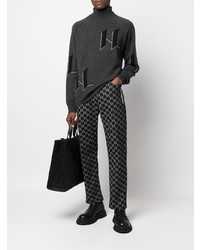 Мужские черные джинсы с принтом от Karl Lagerfeld