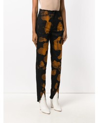 Женские черные джинсы с принтом от MARQUES ALMEIDA