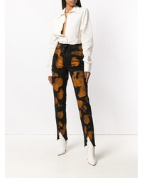 Женские черные джинсы с принтом от MARQUES ALMEIDA